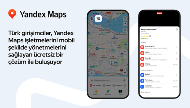 Türkiye’deki girişimciler, Yandex Maps’teki işletmelerini ücretsiz bir şekilde mobil cihazları üzerinden yönetebilecek