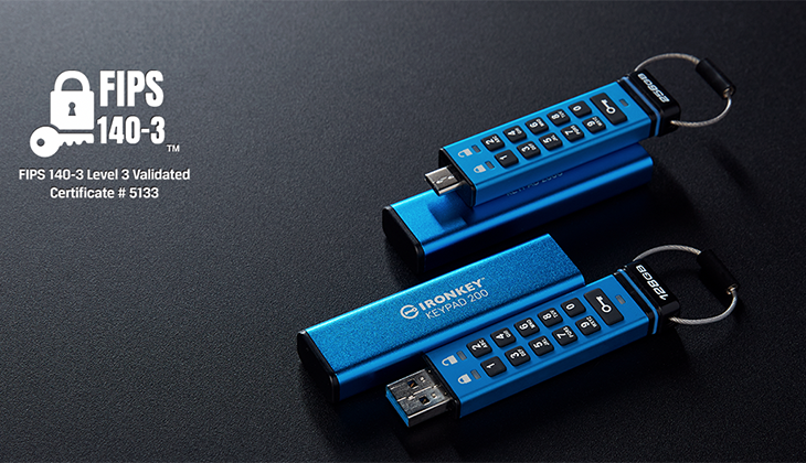Kingston IronKey Keypad 200 Serisi, NIST FIPS 140-3 Seviye 3 Sertifikasını Aldı