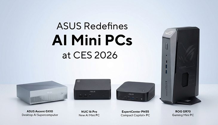 ASUS, CES 2026’da Ultra Küçük Form Faktörlü Yapay Zekâ PC’lerini Tanıttı