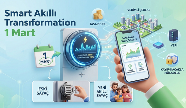 Türkiye’de Akıllı Sayaç Dönüşümü 1 Mart’ta Başlıyor