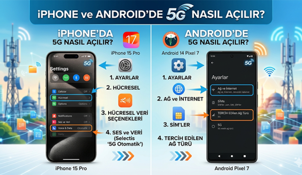 iPhone ve Android’de 5G Nasıl Açılır?