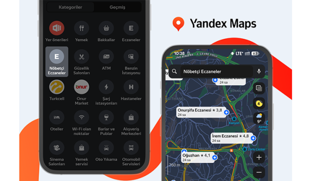 Nöbetçi eczaneleri bulmanın en kolay yolu Yandex Maps’te!