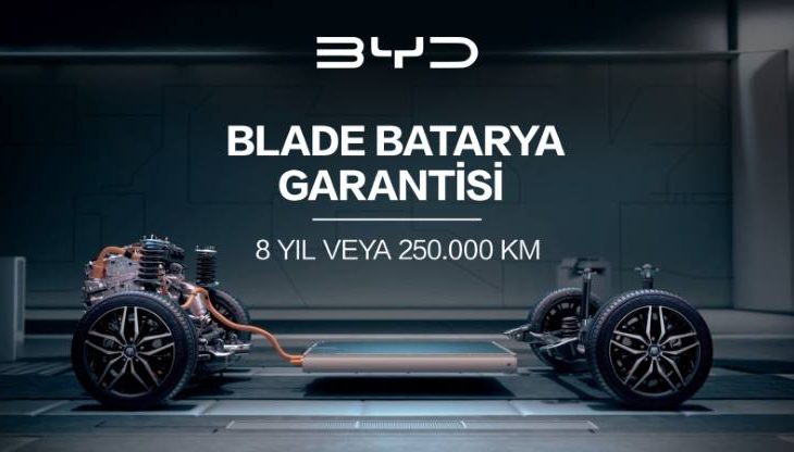 BYD Türkiye, Batarya Garantisini 8 Yıl veya 250.000 Km’ye Yükseltti