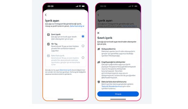Yeni Instagram Genç Hesapları özelliği yani 13+ film derecelendirme kriteri geldi!