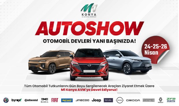 M1 Konya AVM’de Autoshow Araç Sergileme Etkinliği