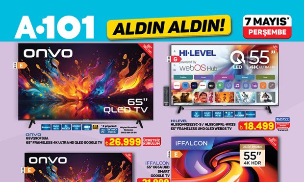 7 Mayıs’ta A101’de TV Ürünleri Dikkatleri Çekiyor
