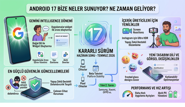 Android 17 Bize Neler Sunuyor? Ne Zaman Geliyor?