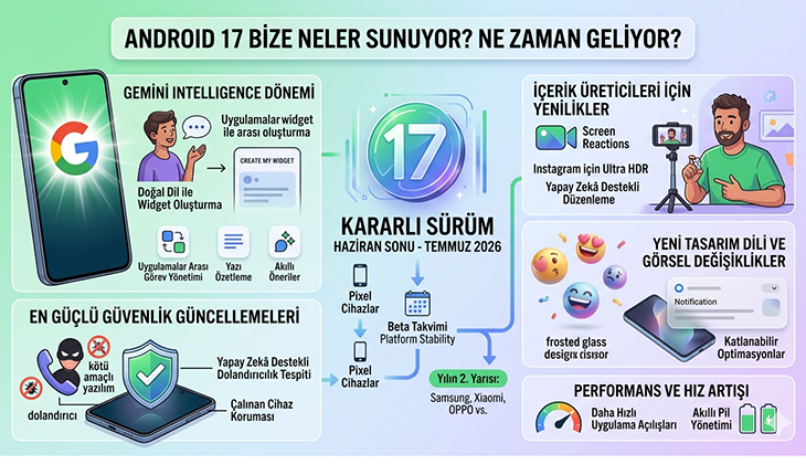 Android 17 Bize Neler Sunuyor? Ne Zaman Geliyor?