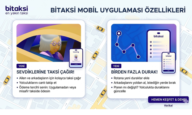 Bitaksi, “Başkasına Çağır” ve ‘’Durak Ekle’’ Özelliği Ekledi
