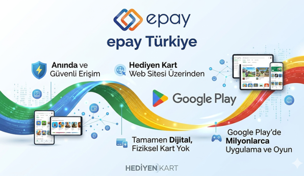 epay Türkiye’den Google Play hediye kodlarına dijital erişim