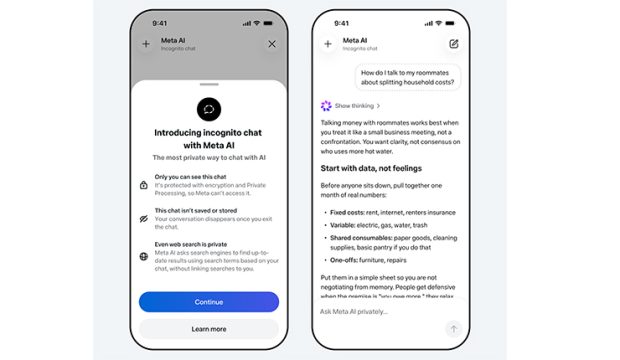 Meta, “Meta AI ile Incognito (Gizli) Sohbet” özelliğini kullanıma sunuyor