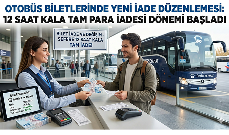 Otobüs Biletlerinde Yeni İade Düzenlemesi: 12 Saat Kala Tam Para İadesi Dönemi Başladı