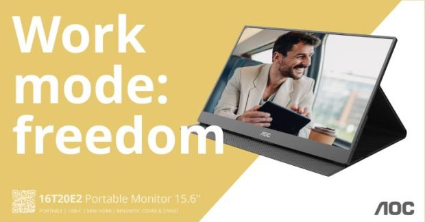 Karşınızda AOC 16T20E2: Ultra İnce ve Hafif Taşınabilir Monitör Dönemi Başlıyor