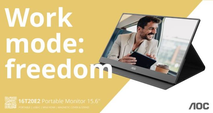 Karşınızda AOC 16T20E2: Ultra İnce ve Hafif Taşınabilir Monitör Dönemi Başlıyor