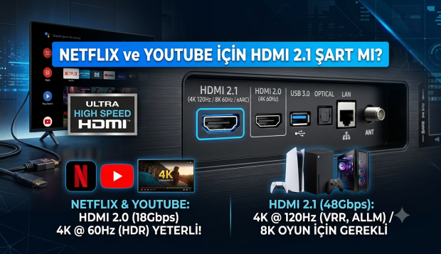 Netflix ve YouTube İçin HDMI 2.1 Şart mı?