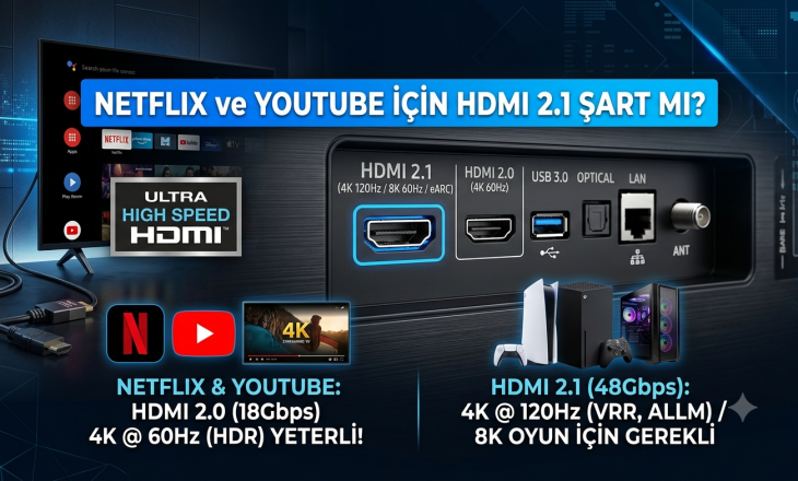 Netflix ve YouTube İçin HDMI 2.1 Şart mı?