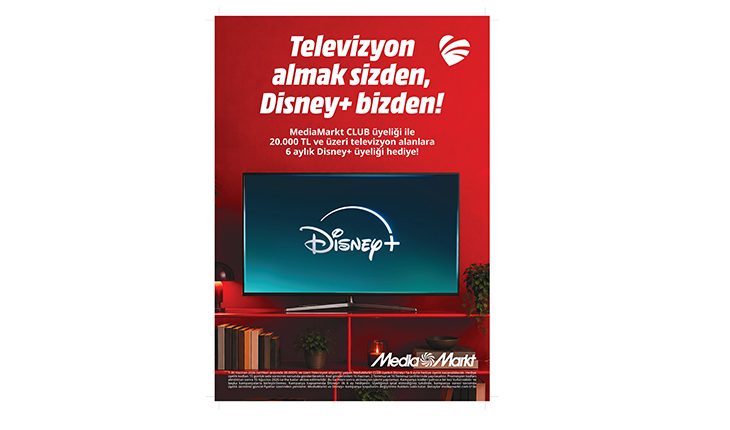 MediaMarkt CLUB üyelerine televizyon alışverişinde 6 ay Disney+ üyeliği hediye!