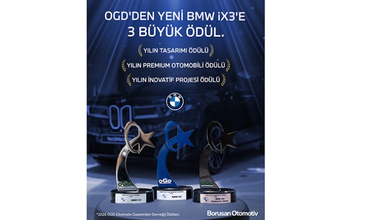 Yeni BMW iX3, OGD’nin “Türkiye’de Yılın Otomobili” Yarışmasına 3 Ödülle Damga Vurdu