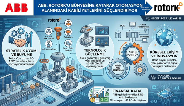ABB, Rotork’u bünyesine katarak otomasyon alanındaki kabiliyetlerini güçlendiriyor