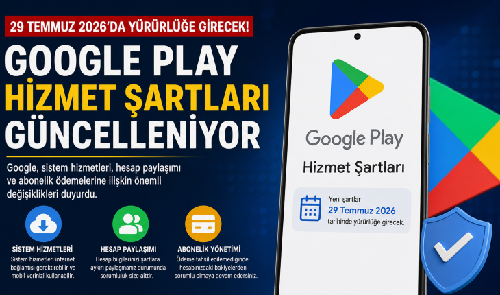 Google Play Hizmet Şartları Güncelleniyor