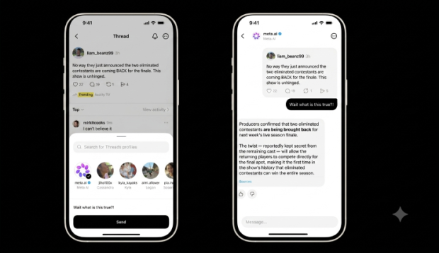 Meta AI, Threads Direkt Mesajlarında Kullanıma Sunuldu
