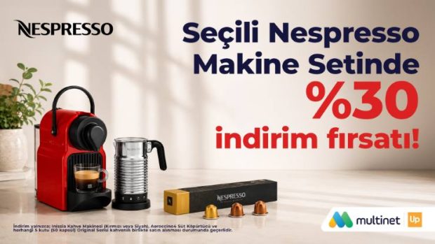 MultiPay Kullanıcılarına Nespresso ürünlerinde yüzde 30 indirim