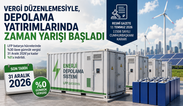 Vergi Düzenlemesiyle Enerji Depolama Yatırımlarında Zaman Yarışı Başladı