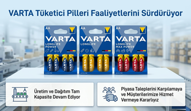 VARTA Tüketici Pilleri Türkiye: Faaliyetlerimiz Güçlü Şekilde Kesintisiz Devam Ediyor