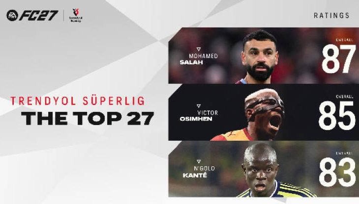 EA SPORTS FC™ 27, Süper Lig’in En Yüksek Reytingli Oyuncularını Açıkladı