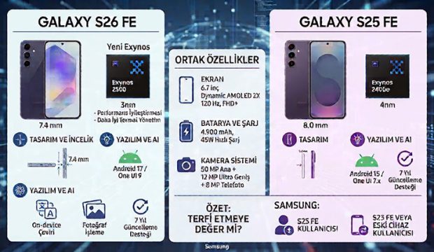 Galaxy S26 FE ile Galaxy S25 FE Arasındaki Farklar Ne Olacak?