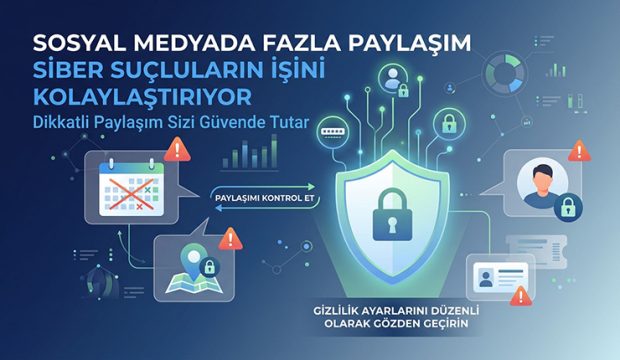 Sosyal medyada fazla paylaşım siber suçluların işini kolaylaştırıyor