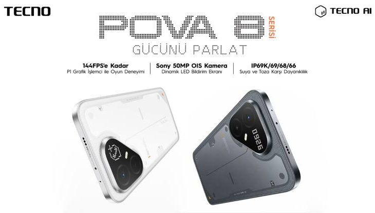 TECNO POVA 8 Serisi Türkiye’de Satışta: İşte POVA 8 Pro 5G ve POVA 8 5G Özellikleri