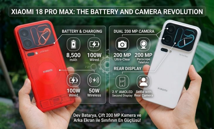 Xiaomi 18 Pro Max Tanıtıldı: 8.500 mAh Batarya ve Çift 200 MP Kamera ile Geliyor