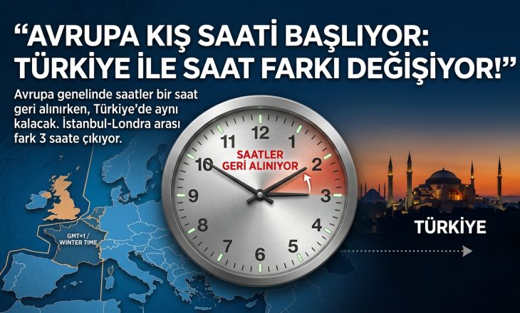 Avrupa Kış Saati Başlıyor: Türkiye ile Saat Farkı Değişiyor!