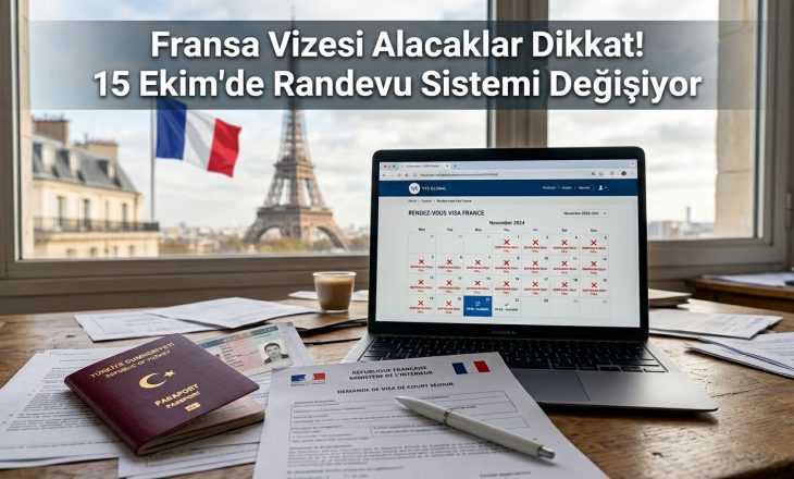 Fransa Vizesi Alacaklar Dikkat! 15 Ekim’de Randevu Sistemi Değişiyor
