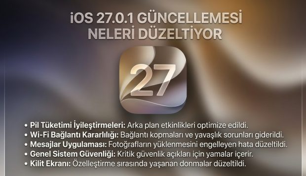 iOS 27.0.1 Güncellemesi Yayınlandı: iPhone’larda 3 Önemli Sorun Giderildi